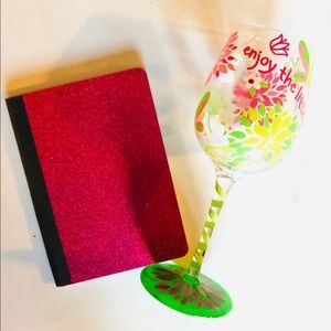 New Beautifully Hand Painted Wine Glass